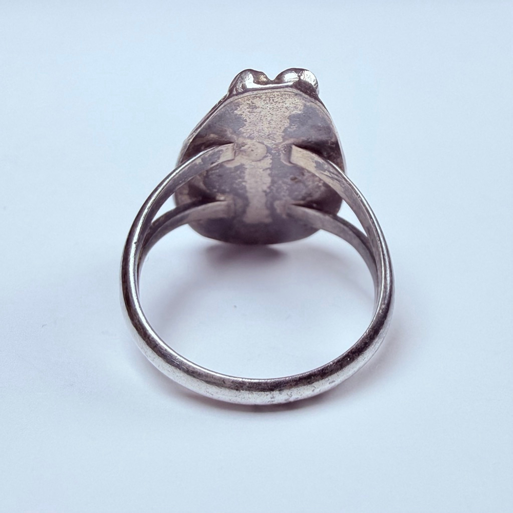Native American Southwestern Old Pawn Turquoise Sterling Silver Vintage Ring - Picture 7 of 10
